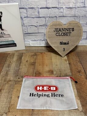 heb mesh cosmetic Reusable zipper pouch bag.